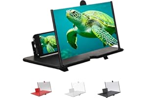 10/12Inch Phone Screen Magnifier, HD Foldable Portable Screen Amplifier with Stand, Mobile Screen Magnifier for Cell Phone, C