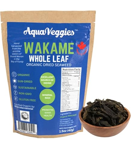 Amazon.com : Aqua Veggies Organic Wakame Flakes – 16oz Bulk Dried