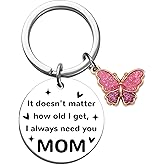 MOEXUKO Mom Keychain Mom Birthday Gifts from Daughter Son Mothers Day Gifts for Moms Mama Stepmother Thanksgiving Christmas Gift Ideas Unique Mommy Keyring