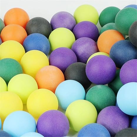 100 Piezas de Tenis de Mesa con Pelotas de Ping Pong coloreadas para Publicidad de Juegos grupales, 40 mm, sin Olor, inofensivas Zum: Amazon.es: Deportes y aire libre