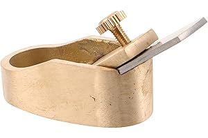 DONFAMDS Brass Mini Violin Thumb Planer with 18mm Blade, Precision Woodworking Plane Tool for Luthier Violin