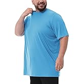 Mens Big and Tall Swim Shirt Sun Protection UPF 50+ Rash Gard Quick Dry T-Shirt (2XL-8XL)