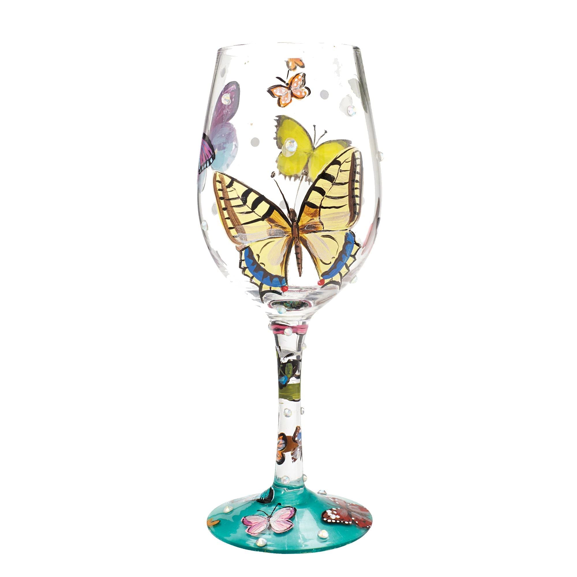 Lolita 4056858 "Butterfly Wishes" Wine Glass , 8.5 x 8.5 x 22.5 cm