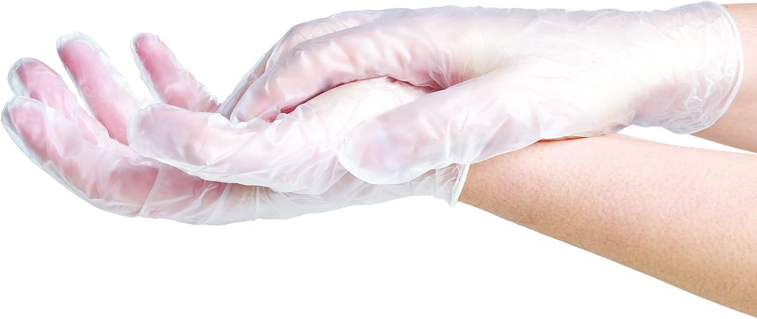 Spontex Protect 100 Disposable Gloves - Medium, 100pk, White, M (Pack of 100) - Image 3
