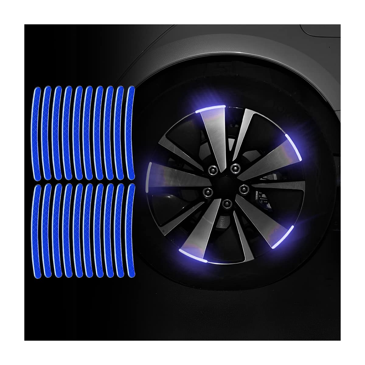 20PCS Reflective Car Wheel Decorative Stripe