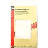 Dritz Fusible Medium Fabrics, White Bonding Web, 18-Inch X 1-Yard