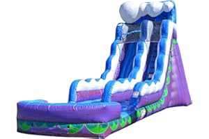 JumpOrange 19’ Mermaid Water Slide Inflatable with Splash Pool, Commercial Grade, Kids and Adults, Tall Blow Up Waterslide, Outdoor Indoor, Wet Dry Use, Summer Fun, Backyard Water Park (with Blower)