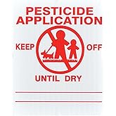 25x Gemplers FL4X5PK Florida State Pesticide Application Signs – Double-Sided Weatherproof Outdoor Screen-Printed Rigid Cardstock Board plus 16” Black Sign Holder – USA Made