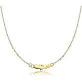 CIELTEAR 925 Sterling Silver Chain Necklace for Women 0.8mm Box Chain, Italian Necklace Chain, Super Strong & Thin & Long16/18/20/22/24 Inches