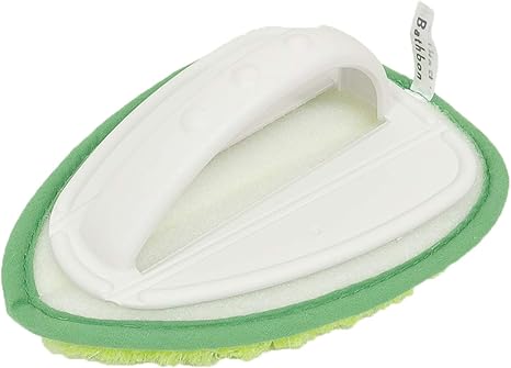 Amazon Co Jp 山崎産業 浴室掃除用ブラシ グリーン 幅13 5 奥行18cm お風呂掃除 床 ブラシ ハンド バスボンくん 抗菌 日本製 15 ホーム キッチン