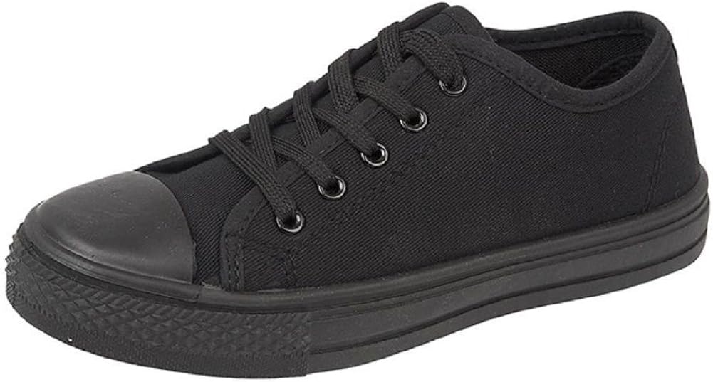 boys black trainers size 1