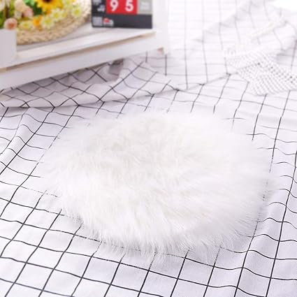 Amazon Com Faux Fur Sheepskin Round Rug Runner Shag Chair Couch