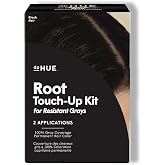 dpHUE Root Touch-Up Kit for Resistant Grays, Black - Permanently Cover Difficult, Stubborn Gray Hair - 2 Applications Included - Vegan &amp; Leaping Bunny Certified