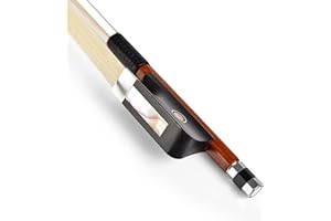 WinsterBow Brazilwood Ebony Violin Viola Cello Bow Full Size Ebony Frog with Natural Horsehair (Viola bow 3/4)