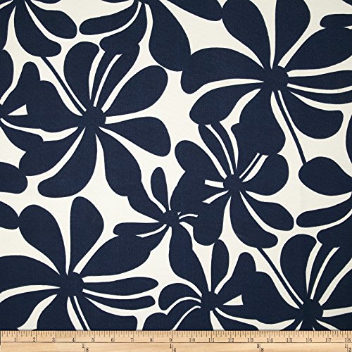 Premier Prints Indoor/Outdoor Twirly Fabric by The Yard, Deep Blue
