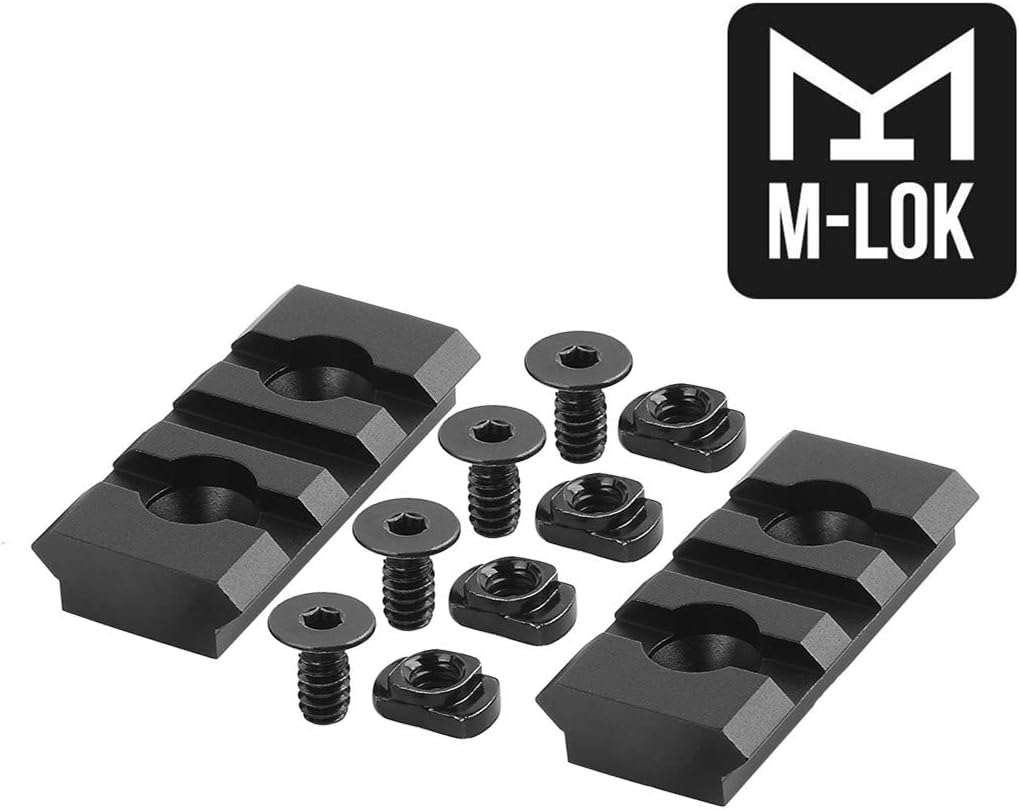 LIRISY 5 Slot M-Lok Picatinny Rail, 2PCS Picatinny Weaver Rail Sections for M-Lok System : Sports & Outdoors