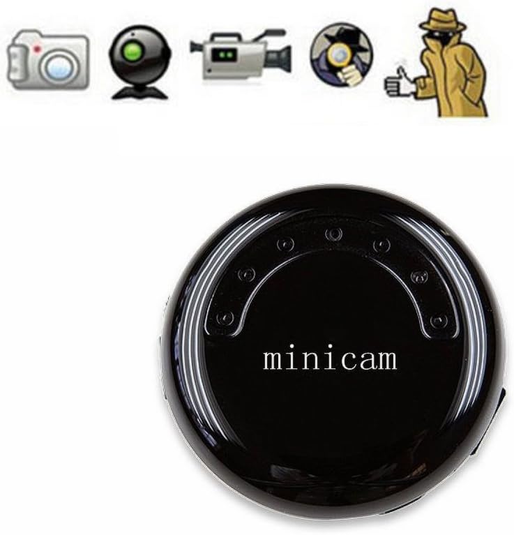 Mini Wearable Round Video Camera HD 720P Hidden Cam Camcorder for Indoor and Outdoor Sports