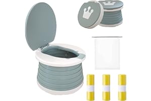 SUNNYSMILE Travel Potty for Toddler, Portable and Foldable Toilet, Apply to Seat Emergency Toilet for Car, Camping, Outdoor, Indoor (grey, small)