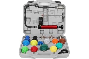 Wenzhon Universal Radiator Pressure Tester and Pieces Radiator Pressure Tester Portable Toolbox (19PCS)