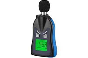 GOYERRNES Digital Sound Level Meter, Decibel Meter(SPL) 30-130dBA Noise Volume Measuring Instrument Decibel Monitoring Tester,Max/Min Hold Data,Sensor LCD Backlight Display