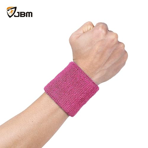 JBM Color Wristband Sweatband for Sports Basketball Football Softball  Tennis Gym Running Wrist Sweat Band/Brace Compression (1 Piece) in Oman  Whizz