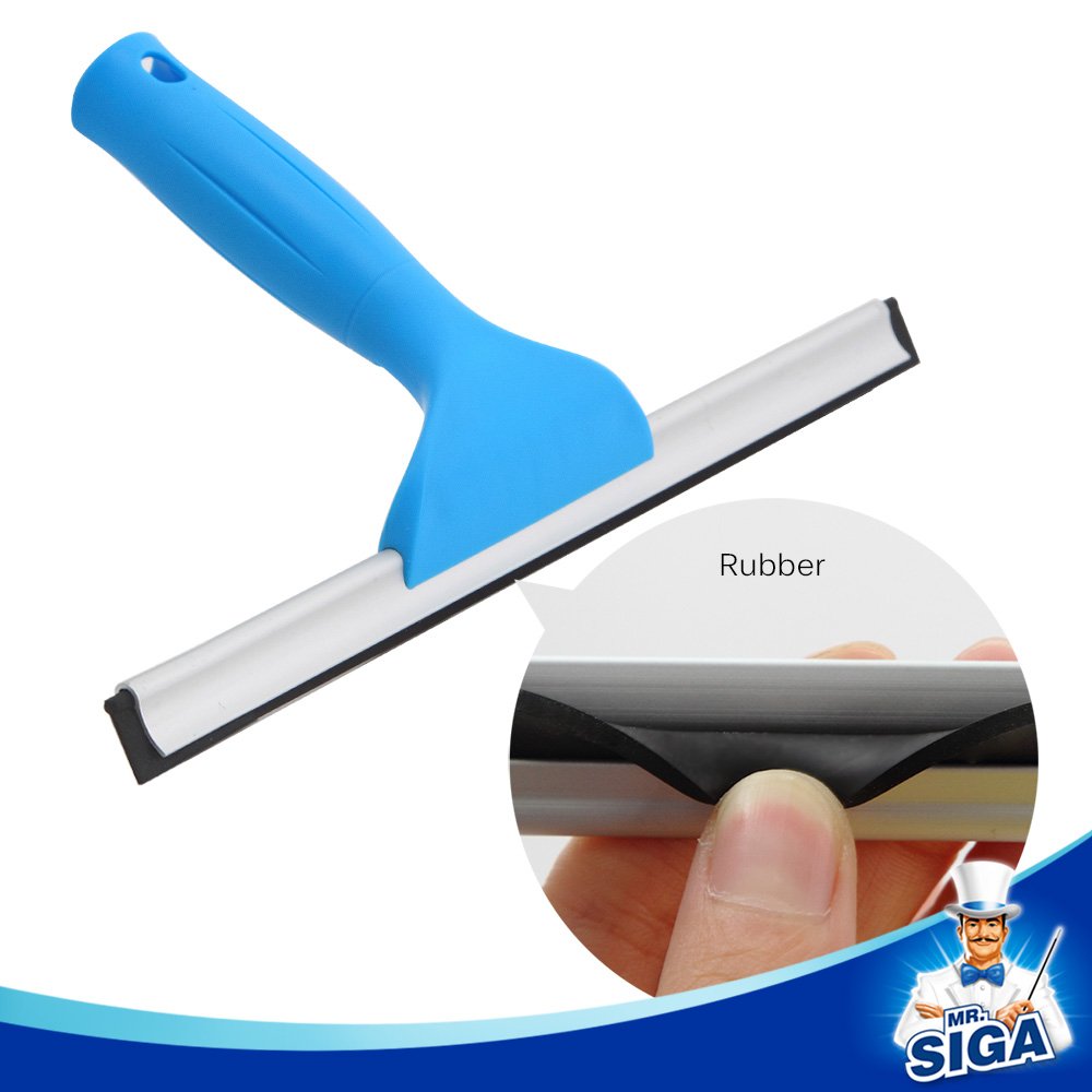 MR.SIGA Professional Window Cleaning Combo - Squeegee & Microfiber Window Scrubber, 10