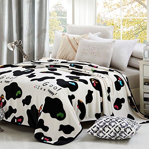 Naturety All Season Ultra Soft Microplush Blanket Throw ,Blankets For Adults (Queen/Full, Cow)