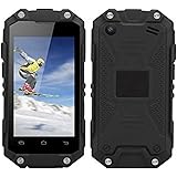Hipipooo J5+ Waterproof Dustproof Shakeproof Mini Rest-Pocket 2.45" Smartphone With Android 5.1 3G Unlocked Mobile Phone MT6580M Quad-Core,Dual SIM Card Slot(Black)