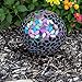 Lily's Home Colorful Mosaic Glass Gazing Ball, Designed with a Stunning Holographic Petal Mosaic Pattern to Bring Color to Any Home and Garden, Silver & Purple (10 Inches Dia.)