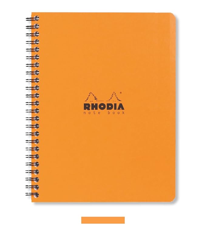 Rhodia Wirebound Notebook, A5+, Square ruling Orange Amazon.co.uk