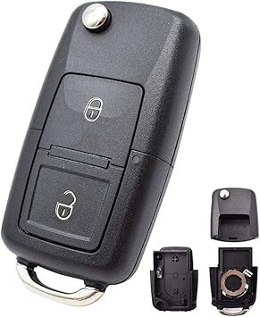 Amazon Com 2 Buttons Car Remote Key Cover Shell For Vw Golf Bora Lupo Passat Polo Transporter Sharan Fox Amarok Fob Case Key Replacement Repair Kit No Blade Automotive