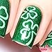 Whats Up Nails - Shamrock Nail Stencils Stickers Vinyls for Nail Art Design (2 Sheets, 40 Strips & Stencils Total)