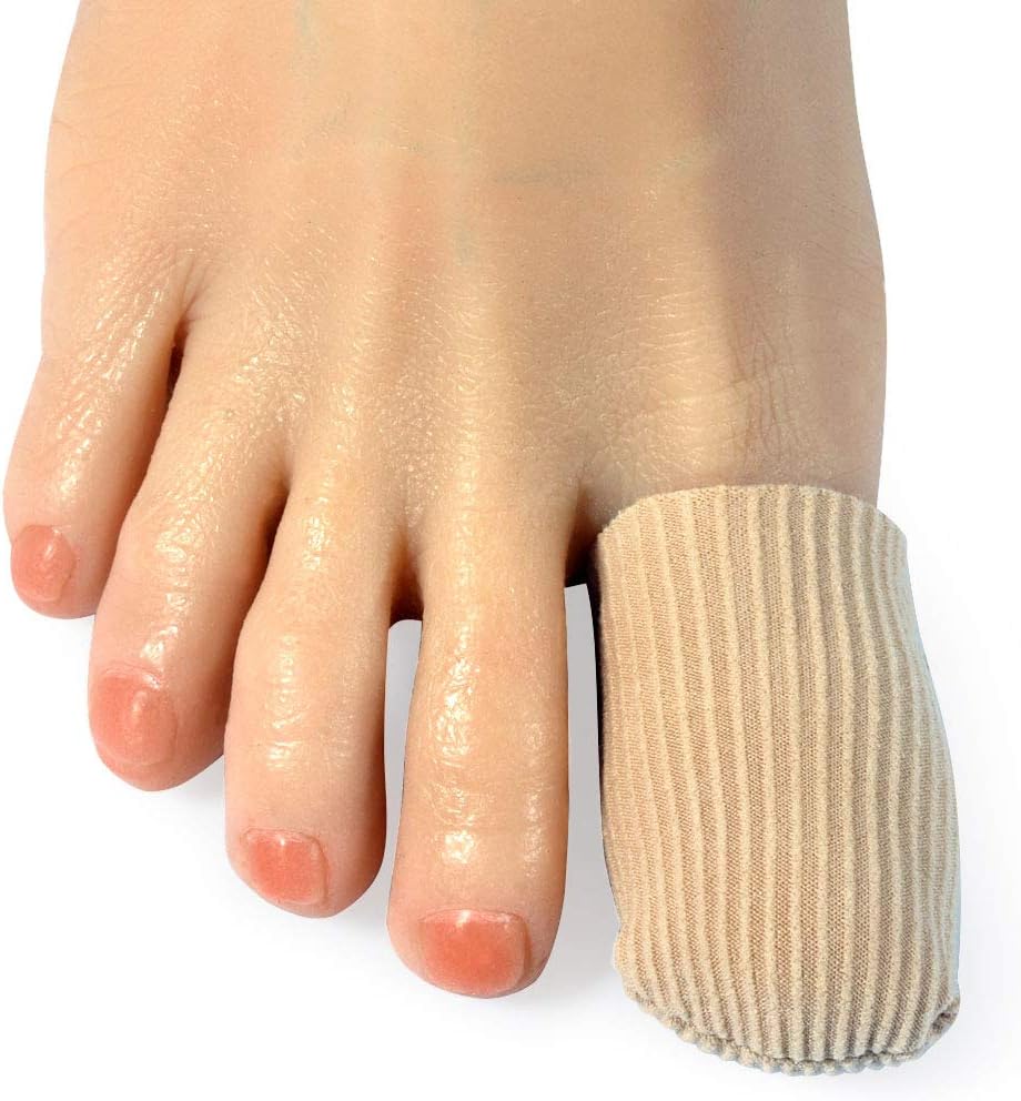 DYKOOK Gel Toe Caps for Big Toes 4 Pcs Toe Covers,Toe Protectors Closed,Toe Sleeves,Toe Splints for Corns Callus Cushion