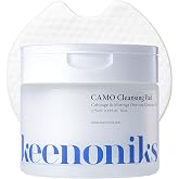 keenoniks One-step Korean Cleansing Pad- Deep Cleans, Smooths &amp; Hydrates Skin in 30 Seconds | Gentle Exfoliating Dual Pads, 3.2 Inch XL Size (70 Pads)