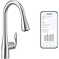 Moen 7594EVC Arbor Smart Faucet Touchless Pull Down Sprayer Kitchen Faucet with Voice Control and Power Boost, Chrome