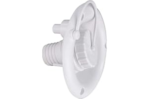 RecPro RV Round Fresh Water Gravity Fill Hatch Inlet | RV Water Fill Hatch | Camper Water Inlet Hatch | Trailer Water Fill Hatch Inlet (White, No Quick Fill) | Made in America