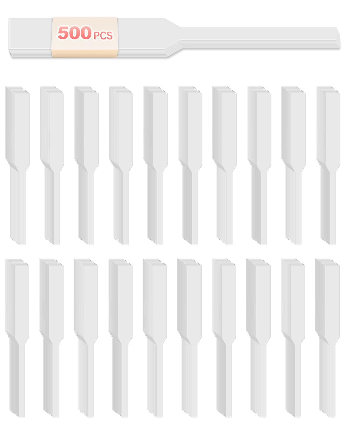Photo 1 of 500 Pieces Perfume Tester Strips, Disposable Fragrance Test Strips, Pure White and Strong Absorbent, Fragrance Blotter Strips, Scent Strips, for Fragrances Essential Oils Spice