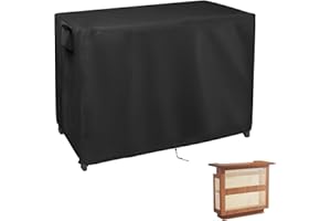 Iptienda Outdoor Table Cover for Tribesigns Rattan Home Bar, 48inch Bar Table Cover Waterproof for Home Bar Furniture,Pub Table,Kitchen Island Table-48"L x 22"W x 43"H