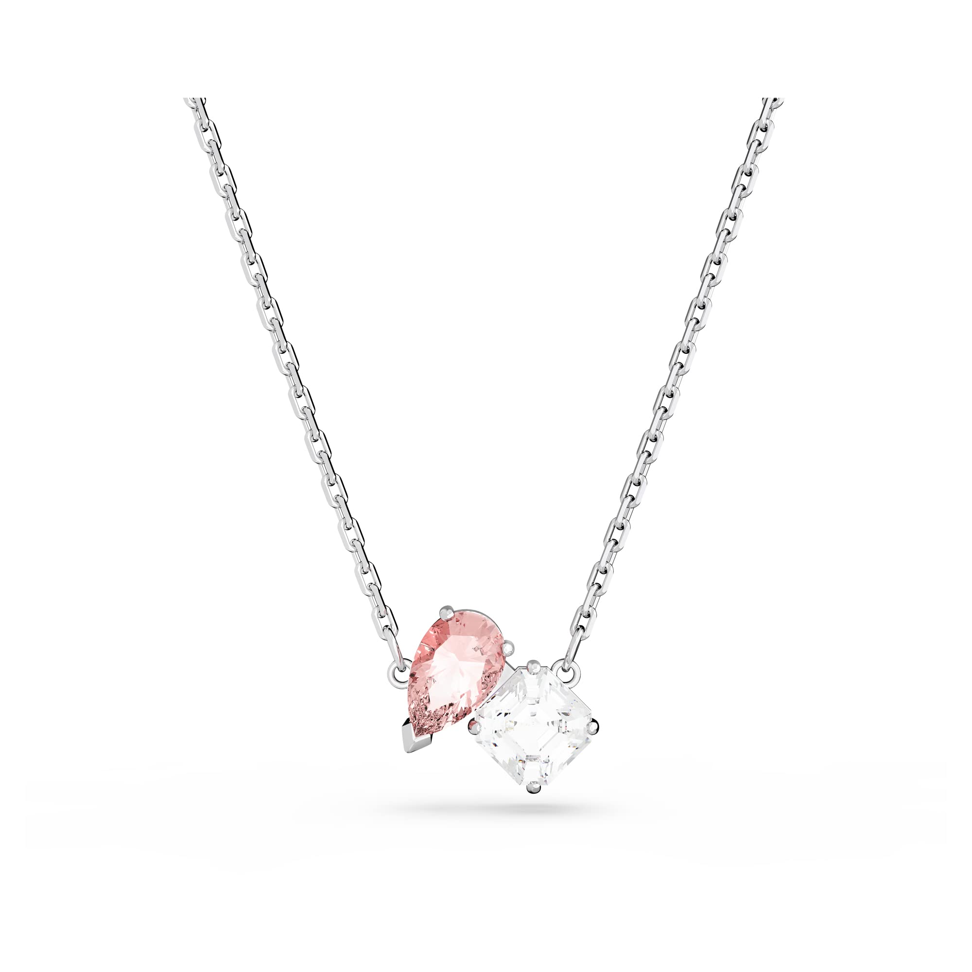 Swarovski womens Statement Necklace, Attract Soul Necklace, Pink Rhodium plated, One Size