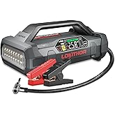 LOKITHOR JA300 Jump Starter with Air Compressor, 1500Amp 12V Portable Car Battery Booster Pack for Upto 7.0L Gas or 4.5L Diesel, 150 PSI Tire Inflator with Digital Screen, 24 Months Ultra-Long Standby