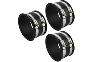 JIYIZO 3 Pack Dust Control Flex Cuffs with Stainless Steel Hose Clamps, Connector Ports Dust Collection Fittings Dust Hose Connector Coupler for Woodworking Dust Collection Fittings