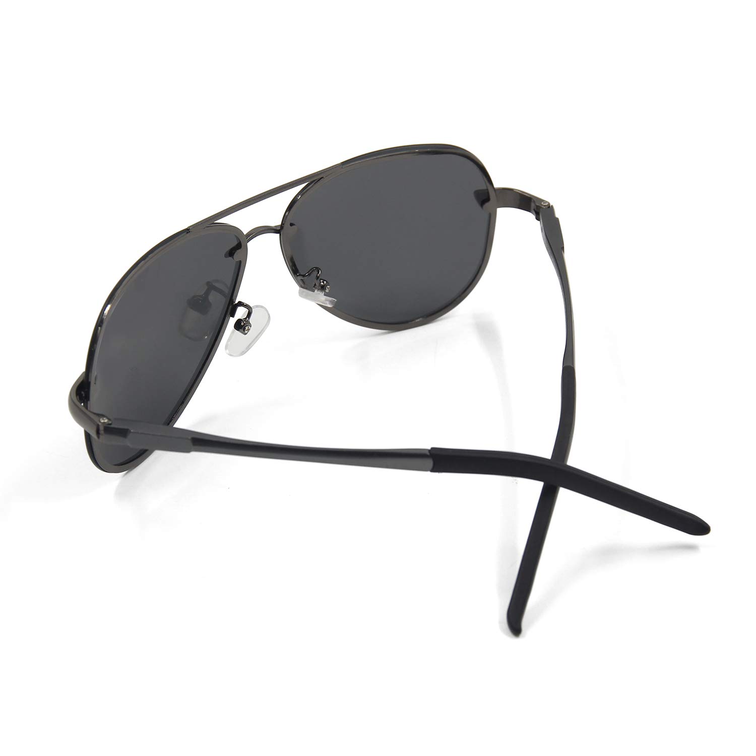 Nuanxin Pilot Aviator Polarized Sunglasses for Women Ladies Men Mirror TAC UV400 Protection Retro Vintage Unisex Design Gun Grey