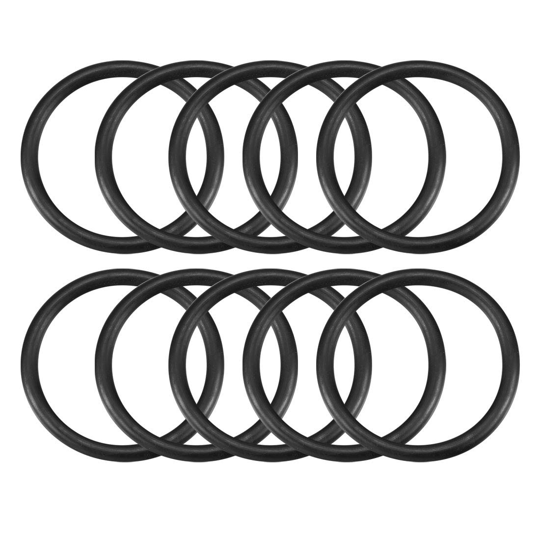 Sourcingmap Nitrile Rubber O-Rings 55mm OD 45mm ID 5mm Width, Metric Sealing Gasket, Pack of 10