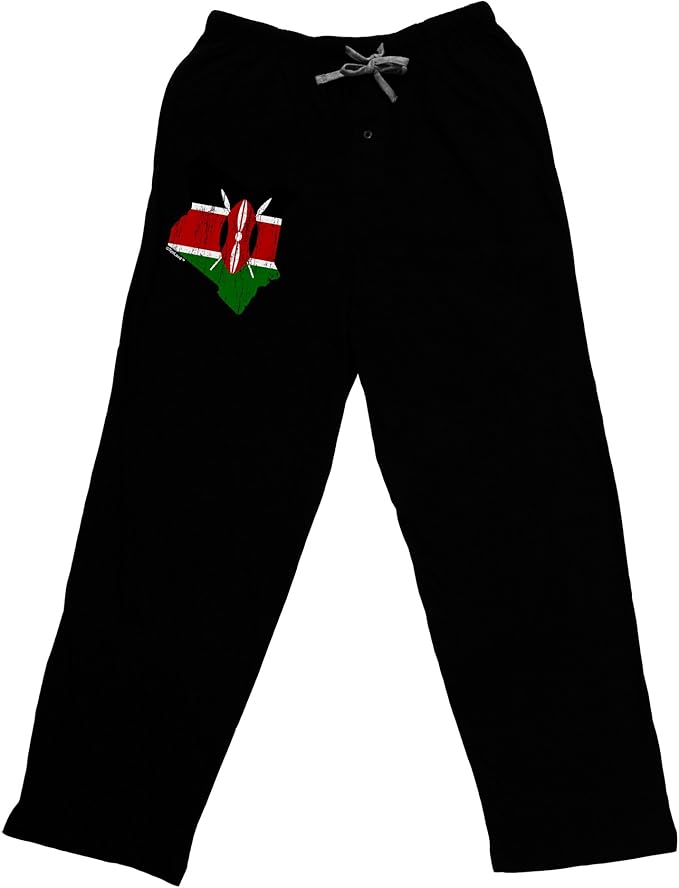 Amazon.com: TooLoud Kenya Flag Silhouette Distressed Adult Lounge Pants