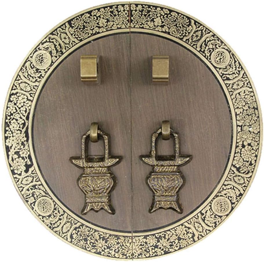 Manija de cobre puro, cerradura de la puerta del armario clásico