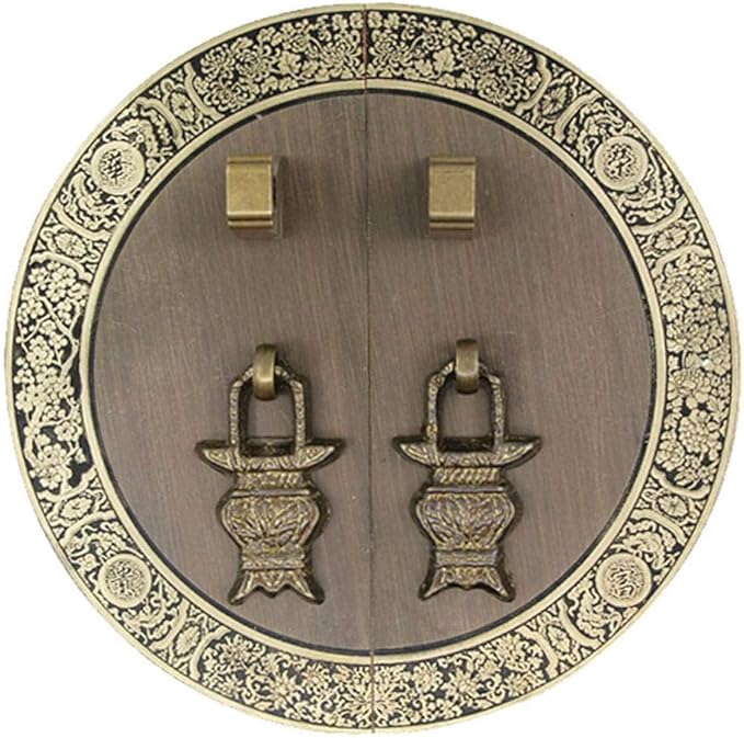 Manija de cobre puro, cerradura de la puerta del armario clásico