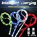 Cdycam 4pcs Glow in The Dark Light-up LED USB Data Sync Charger Cable Charging Cord for iPhone 5 5C 5S 6S 6 Plus 7 7 Plus 8 8 Plus X