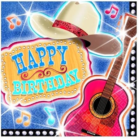 Factory Carte Et Fete De Country Western Anniversaire Boisson Serviettes 16 Ct Amazon Fr Cuisine Maison