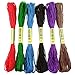Premium Rainbow Color Embroidery Floss - Cross Stitch Threads - Friendship Bracelets Floss - Crafts Floss - 100 Skeins Per Pack (Bag)