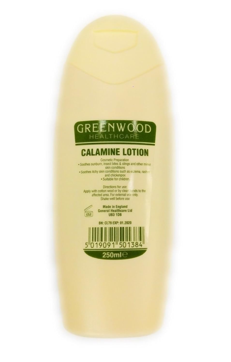 GreenWood Calamine Lotion Smooths sunburn, bites, itchy skin, stings, chickenpox Amazon.co.uk